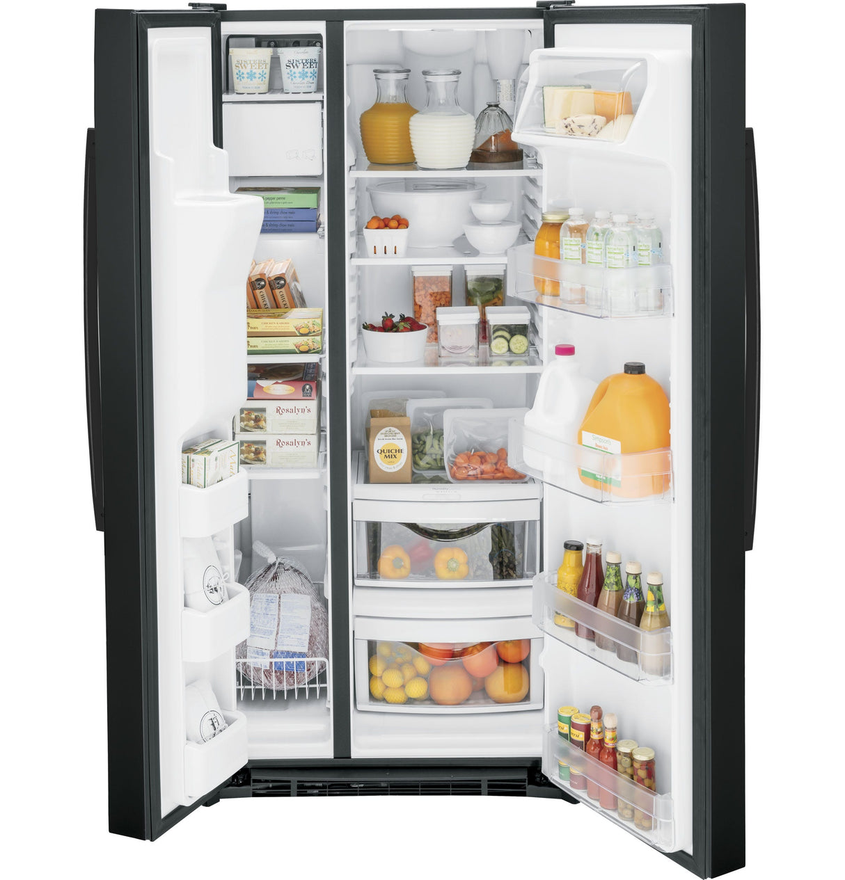 GE® ENERGY STAR® 23.0 Cu. Ft. Side-By-Side Refrigerator GSE23GGPBB