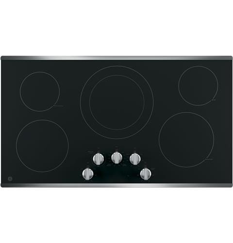 GE® 36" Built-In Knob Control Electric Cooktop JP3036SLSS