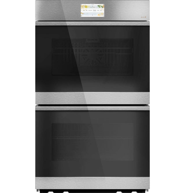 Café 30" Smart Built-In Convection Double Wall Oven in Platinum Glass CTD90DM2NS5