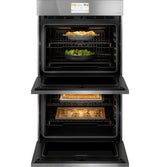 Café 30" Smart Built-In Convection Double Wall Oven in Platinum Glass CTD90DM2NS5