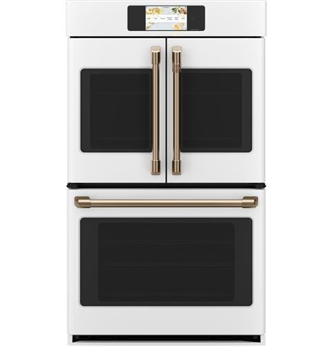 Café Professional Series 30" Smart Built-In Convection French-Door Double Wall Oven CTD90FP4NW2