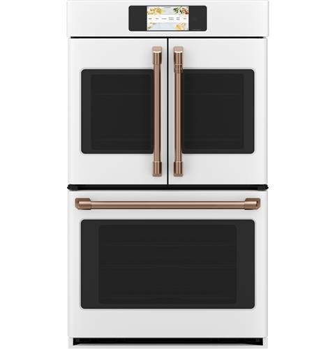 Café Professional Series 30" Smart Built-In Convection French-Door Double Wall Oven CTD90FP4NW2