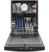 GE TOP CONTROL WITH PLASTIC INTERIOR DISHWASHER WITH SANITIZE CYCLE DRY BOOST GDT550PGRBB-Black