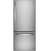 GE ENERGY STAR 21.0 Cu. Ft. Bottom-Freezer Refrigerator GBE21DYKFS