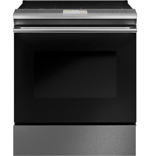 Cafe 30" Smart Slide-In, Front-Control, Induction and Convection Range with In-Oven Camera in Platinum Glass CHS90XM2NS5