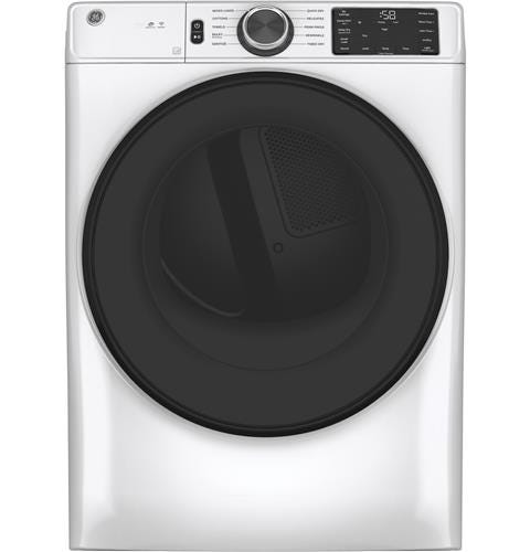 GE 7.8 cu. ft. Capacity Smart Front Load Electric Dryer with Sanitize Cycle GFD55ESSNWW