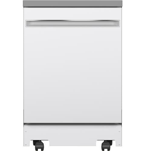 GE 24" Stainless Steel Interior Portable Dishwasher with Sanitize Cycle GPT225SGLWW