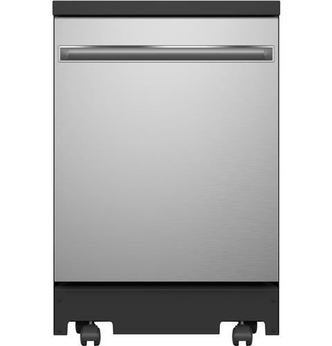 GE 24" Stainless Steel Interior Portable Dishwasher with Sanitize Cycle GPT225SSLSS