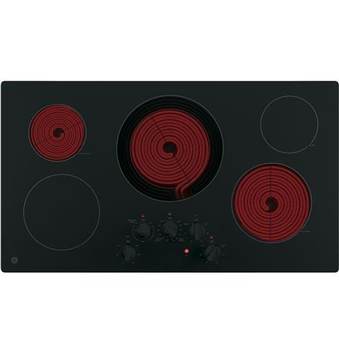 GE 36" Built-In Knob Control Electric Cooktop JP3036DLBB