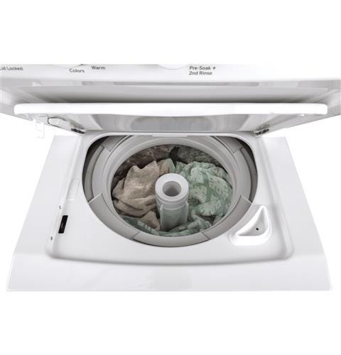 GE Unitized Spacemaker 2.3 DOE cu. ft. Stainless Steel Washer and 4.4 cu. ft. Gas Dryer GUD24GSSMWW