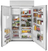 GE Profile Series 48" Smart Built-In Side-by-Side Refrigerator with Dispenser PSB48YSNSS