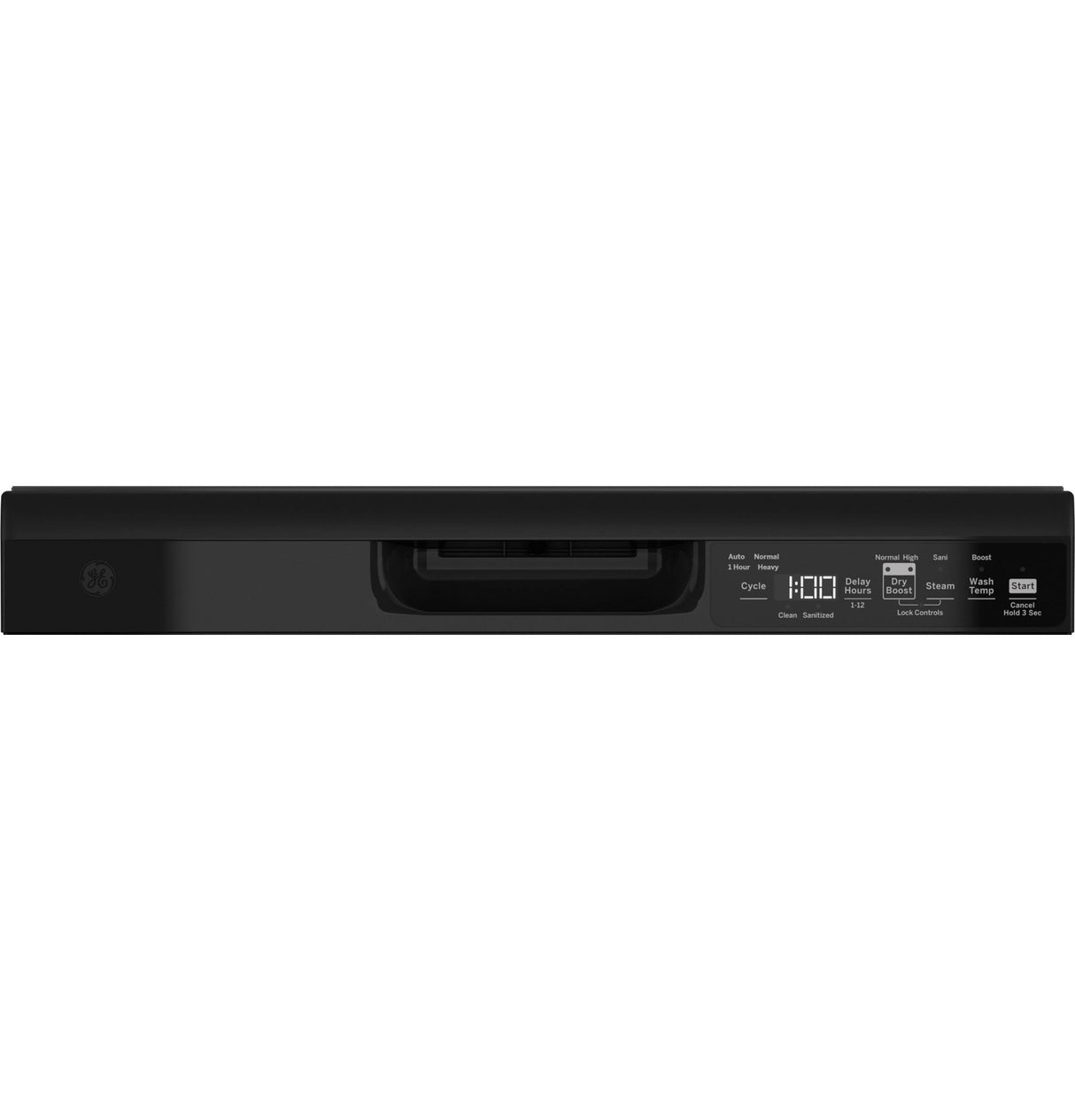 GE Front Control with Plastic Interior Dishwasher with Sanitize Cycle Dry Boost GDF550PGRBB
