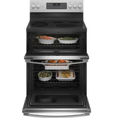 GE Profile 30" Smart Free-Standing Electric Double Oven Convection Range with No Preheat Air Fry PB965YPFS