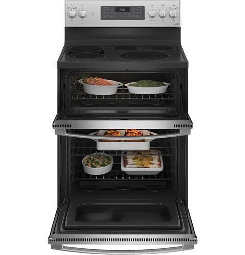 GE Profile 30" Smart Free-Standing Electric Double Oven Convection Range with No Preheat Air Fry PB965YPFS