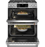 Café 30" Slide-In Front Control Dual-Fuel Double Oven with Convection Range C2S950P2MS1