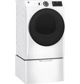 GE 7.8 cu. ft. Capacity Smart Front Load Electric Dryer with Sanitize Cycle GFD55ESSNWW