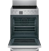 Haier 24" 2.9 Cu. Ft. Electric Free-Standing Range with Convection and Modular Backguard QAS740RMSS