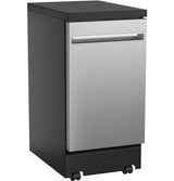 GE 18" Stainless Steel Interior Portable Dishwasher with Sanitize Cycle GPT145SSLSS