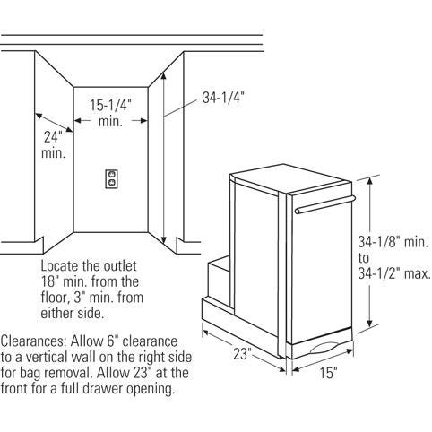 Universal 15" Built-In Compactor UCG1500NWW