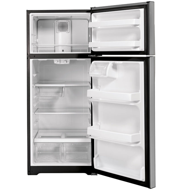 GE 16.6 cu. ft. Top Freezer Refrigerator in Stainless Steel GTS17GSNRSS