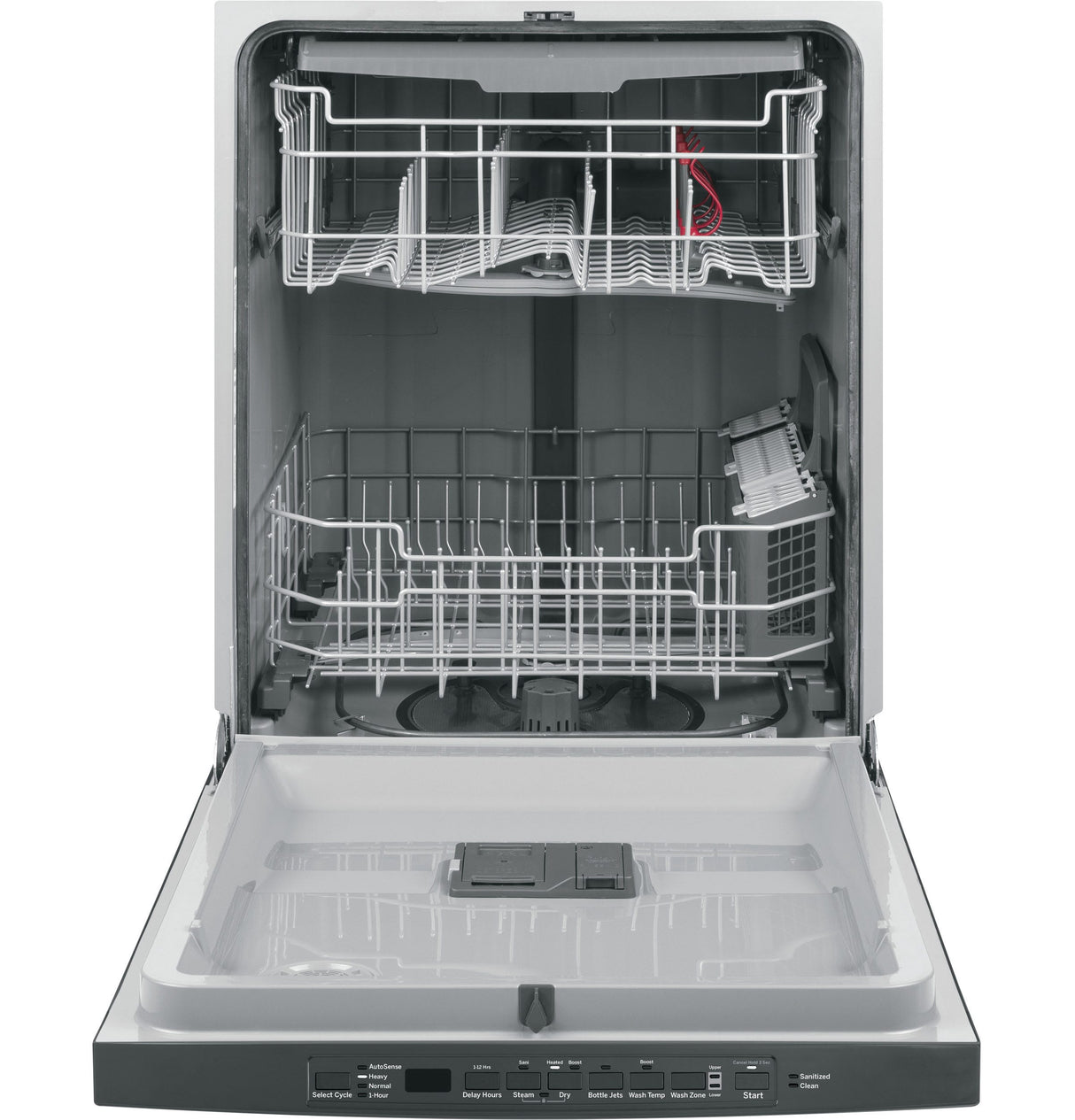 GE GE® ENERGY STAR® Top Control with Plastic Interior Dishwasher with Sanitize Cycle & Dry Boost GDT630PGRBB