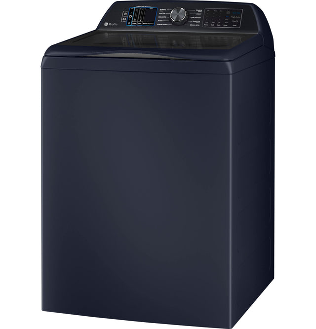 GE Profile 5.3 cu. ft. Capacity Washer with Smarter Wash Technology and FlexDispense PTW905-Royal Sapphire Blue