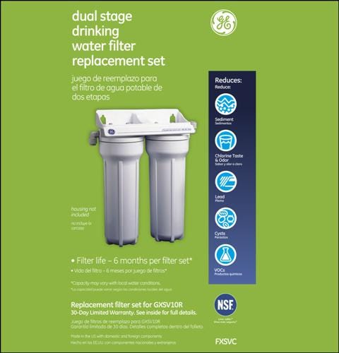 GE® Dual Stage Drinking Water Replacement Filter (VOC) FXSVC