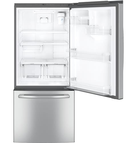 GE Series ENERGY STAR 20.9 Cu. Ft. Bottom Freezer Refrigerator GDE21EYKFS