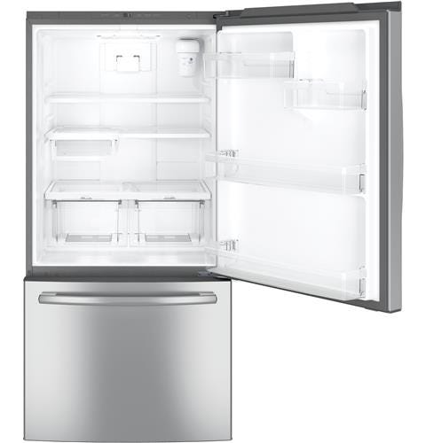 GE Series ENERGY STAR 24.9 Cu. Ft. Bottom-Freezer Drawer Refrigerator GDE25EYKFS