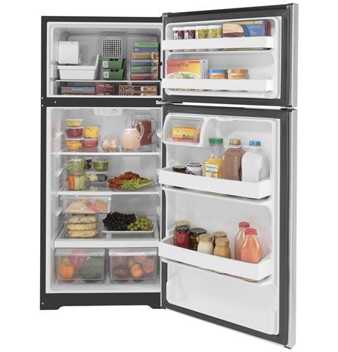 GE ENERGY STAR 16.6 Cu. Ft. Top-Freezer Refrigerator GIE17GSNRSS