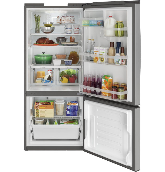 GE ENERGY STAR 21.0 Cu. Ft. Bottom-Freezer Refrigerator GBE21DYKFS