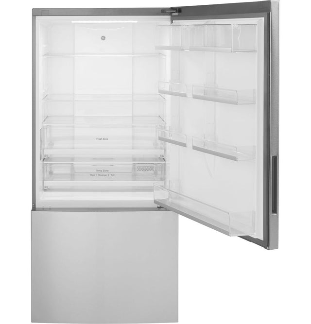 GE ENERGY STAR 17.7 Cu. Ft. Counter-Depth Bottom-Freezer Refrigerator GBE17HYRFS