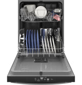 GE TOP CONTROL WITH PLASTIC INTERIOR DISHWASHER WITH SANITIZE CYCLE DRY BOOST GDT535PGRBB-Black