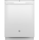 GE TOP CONTROL WITH PLASTIC INTERIOR DISHWASHER WITH SANITIZE CYCLE DRY BOOST GDT535PGRWW-White