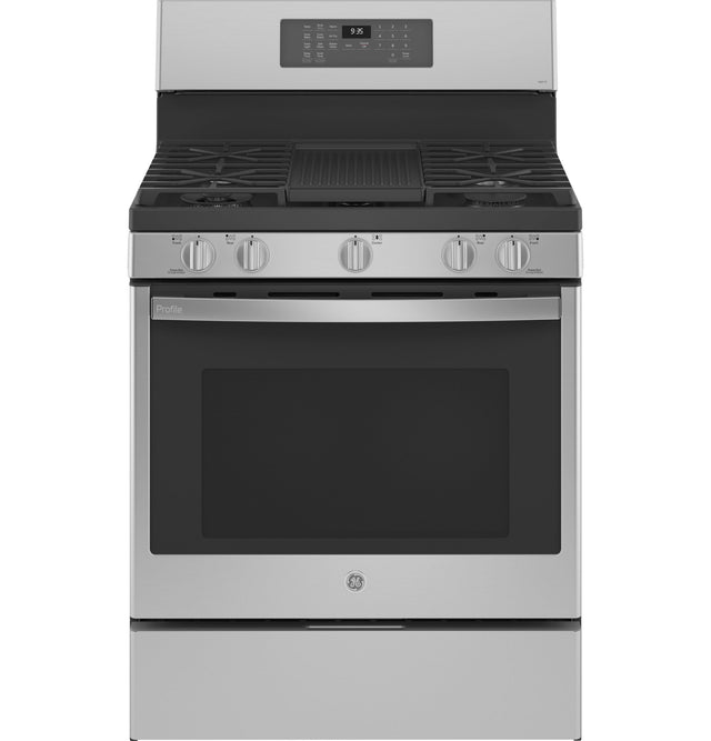 GE Profile 30 Inch Smart Freestanding Gas Range with 5 Burners PGB935YPFS