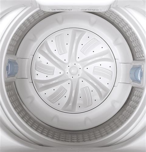 GE Space-Saving 2.8 DOE Cu. Ft. Capacity Stationary Washer with Stainless Steel Basket GNW128SSMWW