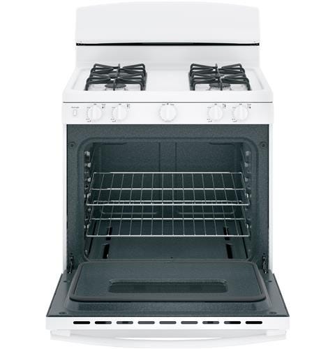 GE 30" Free-Standing Front Control Gas Range JGBS10DEMWW