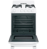 Hotpoint 24" Front-Control Free-Standing Gas Range with Large Window RGAS300DMWW