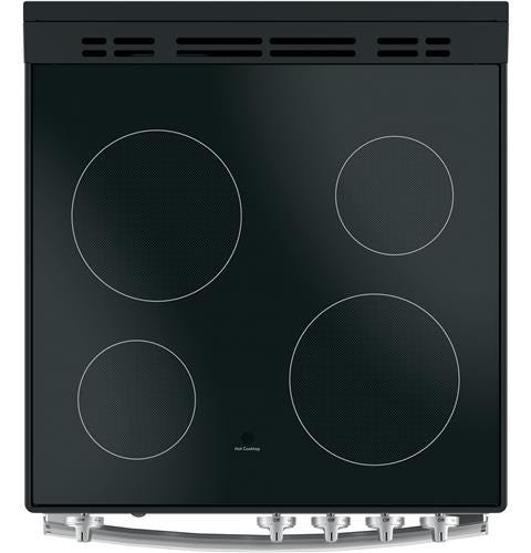 GE® 24" Free-Standing/Slide-in Front Control Range with Steam Clean and Large Window JAS640RMSS