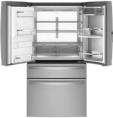 GE Profile 27.9 Cu. Ft. Smart Fingerprint Resistant 4-Door French-Door Refrigerator with Door In Door PVD28BYNFS