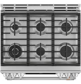 Café 30" Slide-In Front Control Dual-Fuel Convection Range with Warming Drawer C2S900P2MS1