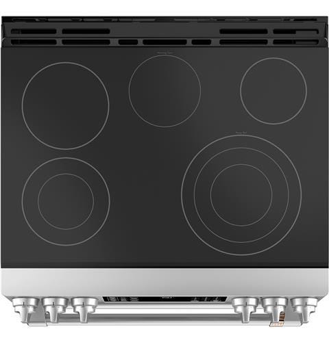 Café™ 30" Slide-In Front Control Radiant and Convection Double Oven Range CES750P2MS1