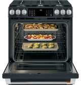 Café 30" Slide-In Front Control Gas Oven with Convection Range with Warming Drawer CGS700P3MD1