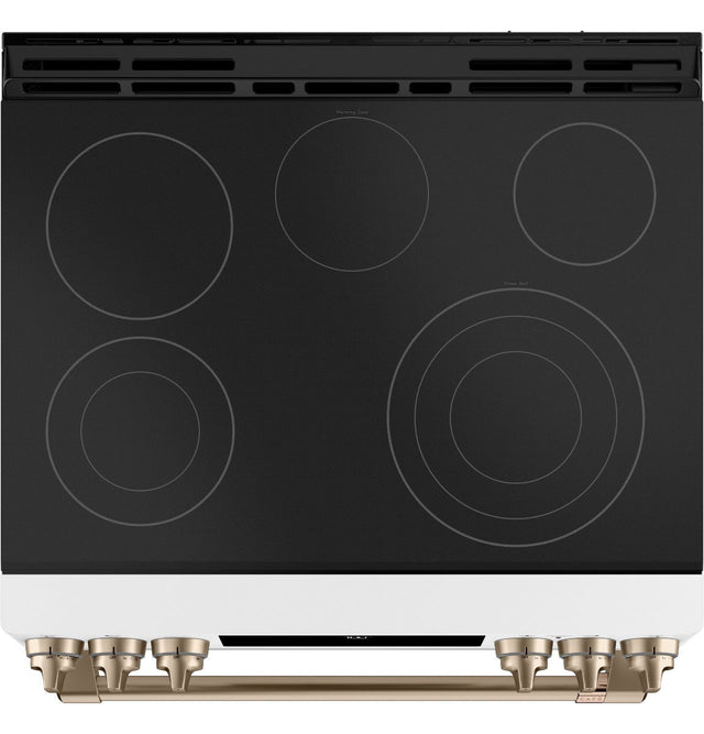 Café 30" Smart Slide-In, Front-Control, Radiant and Convection Range CES700P4MW2