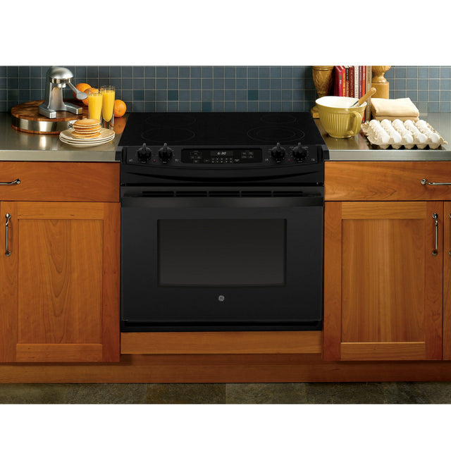 GE 30" DROP-IN ELECTRIC RANGE JD630DTBB-Black