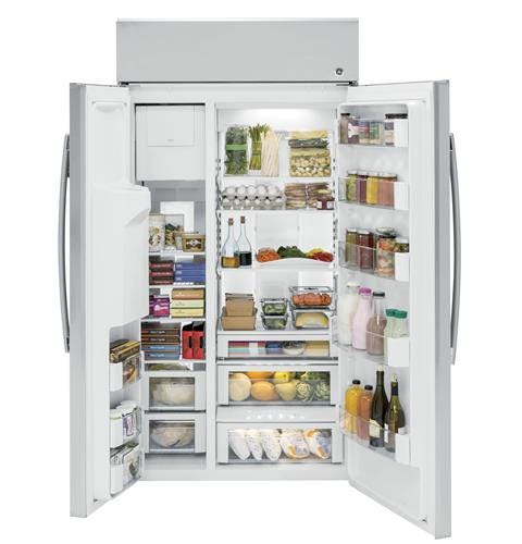 GE Profile Series 42" Built-In Side-by-Side Refrigerator with Dispenser PSB42YSNSS