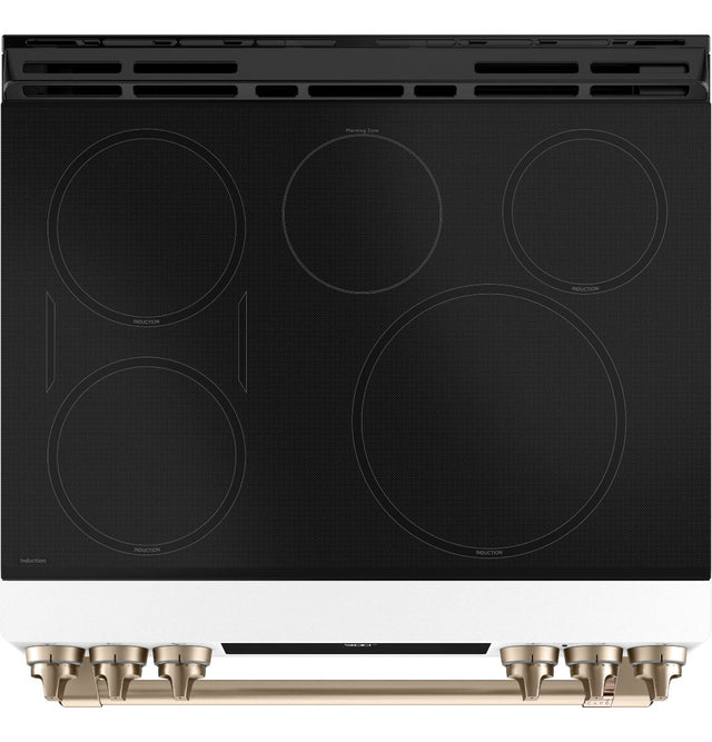 CAFÉ 30" SMART SLIDE-IN, FRONT-CONTROL, INDUCTION AND CONVECTION RANGE WITH WARMING DRAWER CHS900P4MW2