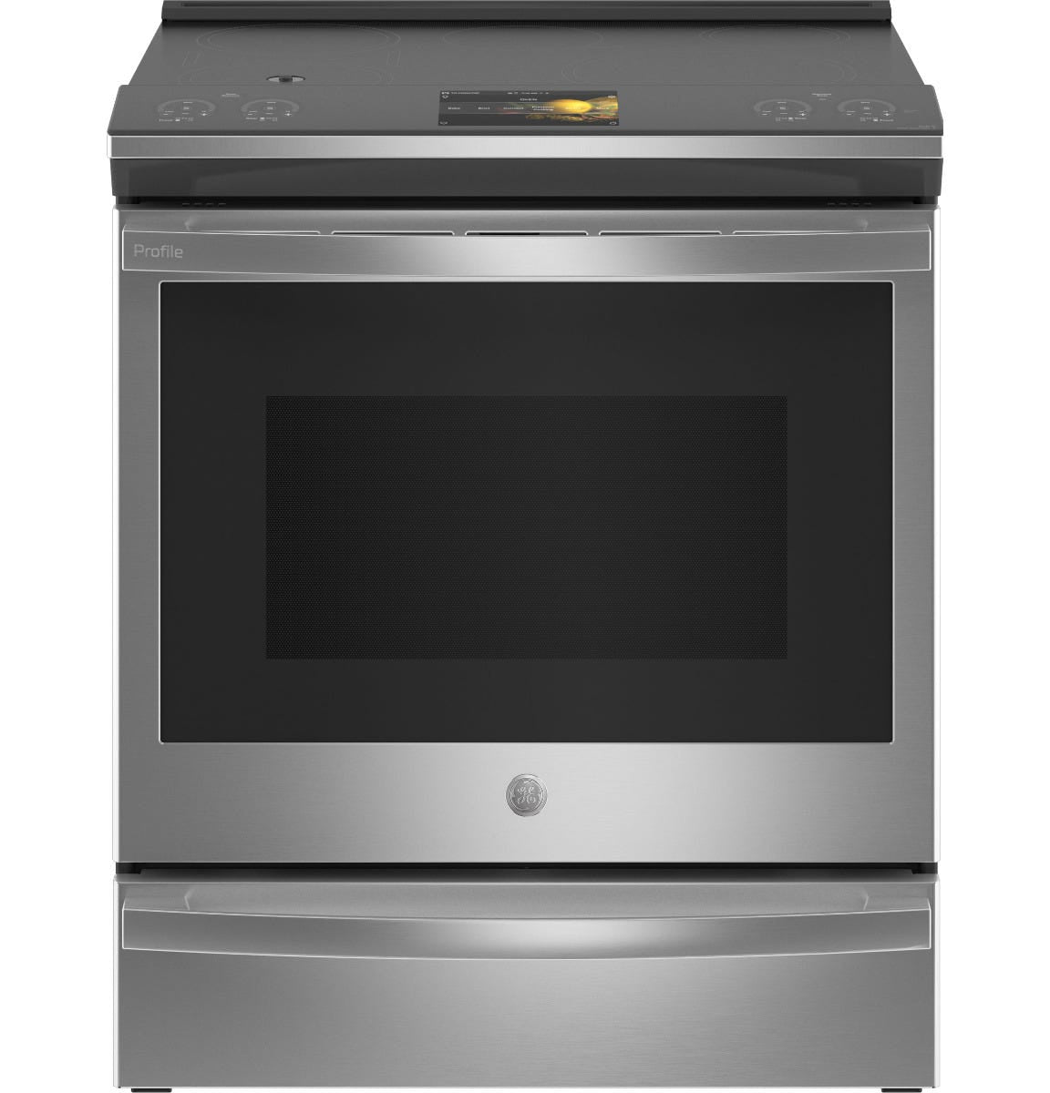 GE Profile 30" Smart Slide-In Front-Control Induction Fingerprint Resistant Range with In Oven Camera PHS93XYPFS