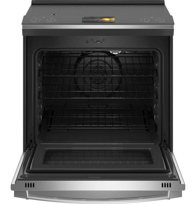 GE Profile 30" Smart Slide-In Front-Control Induction Fingerprint Resistant Range with In Oven Camera PHS93XYPFS