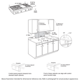 Café 48" Professional Gas Rangetop with 6 Burners and Griddle (Natural Gas) CGU486P2TS1